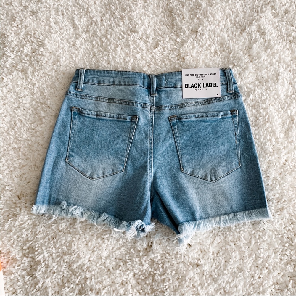 Denim Mid Rise Shorts - Picture 7 of 8